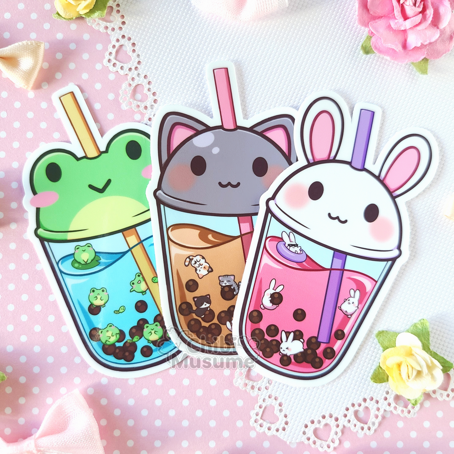 Bubble Tea Animal Stickers