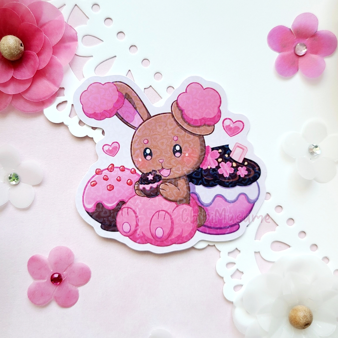Yellow/Pink Bunny #427 Sticker