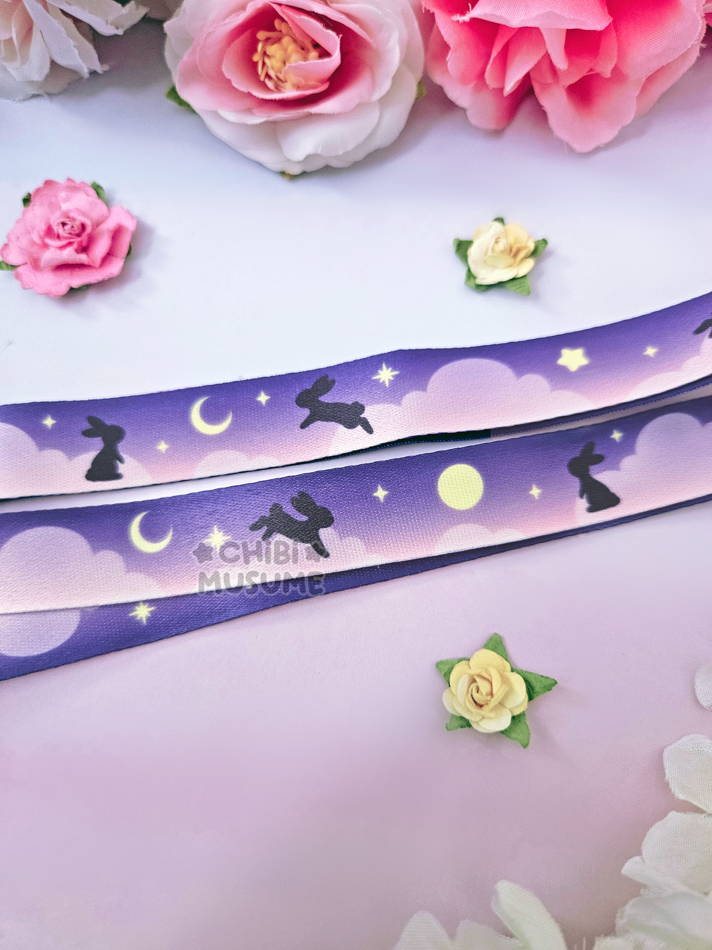 Purple Starry Bunny Lanyard