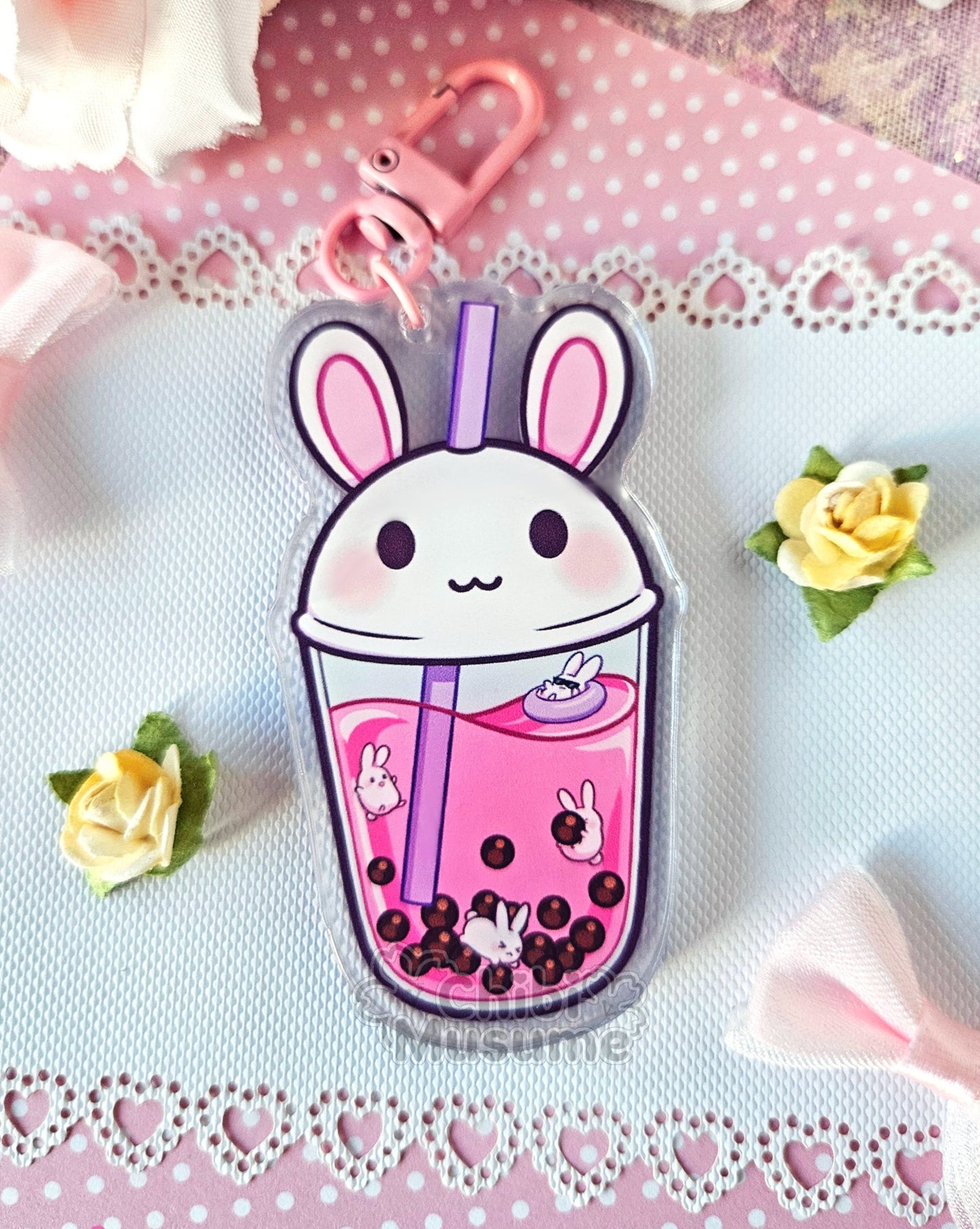 Bunny Bubble Tea Shaker Charm
