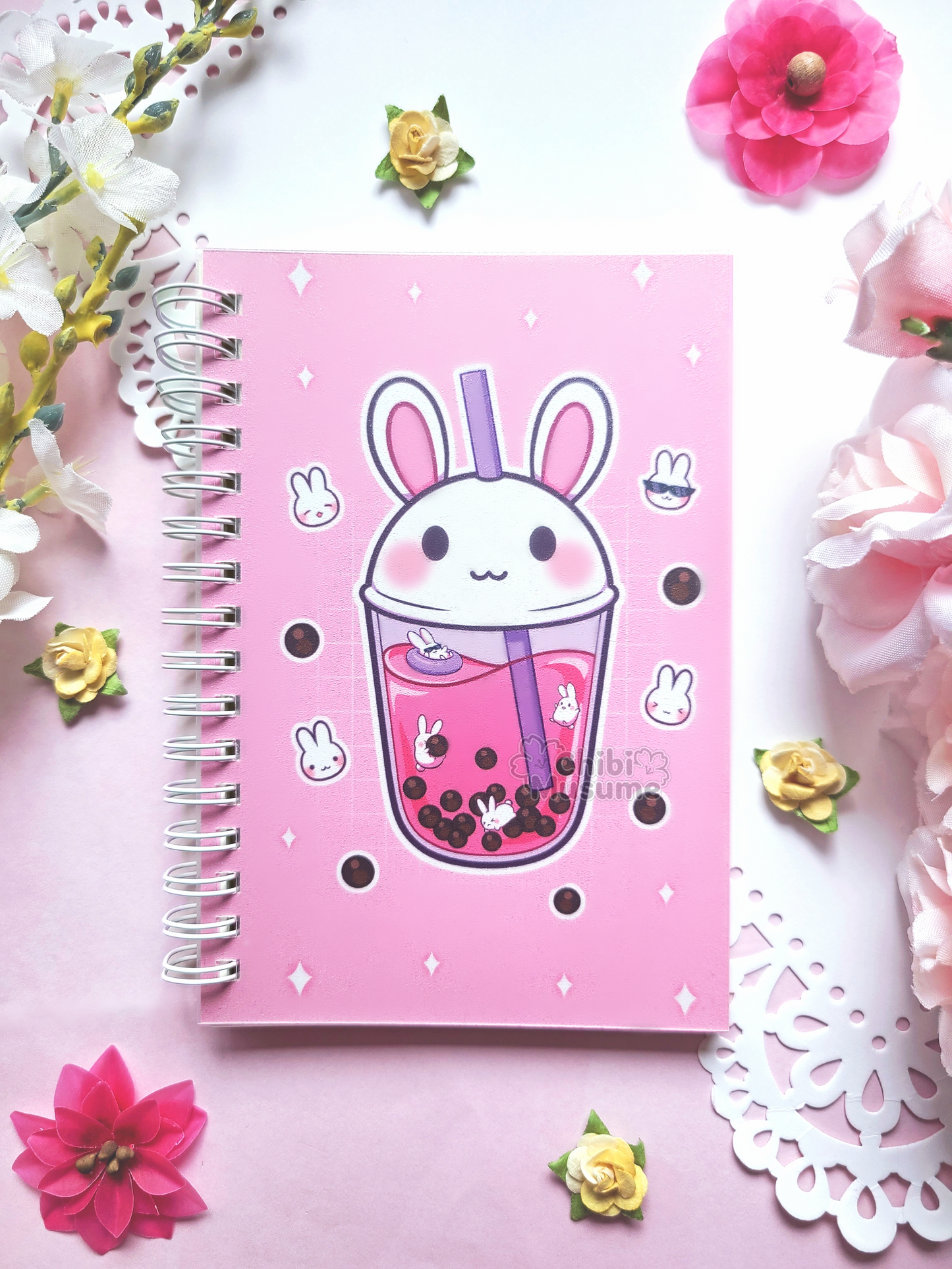 Bubble Tea Bunny Boba Reusable Sticker Book