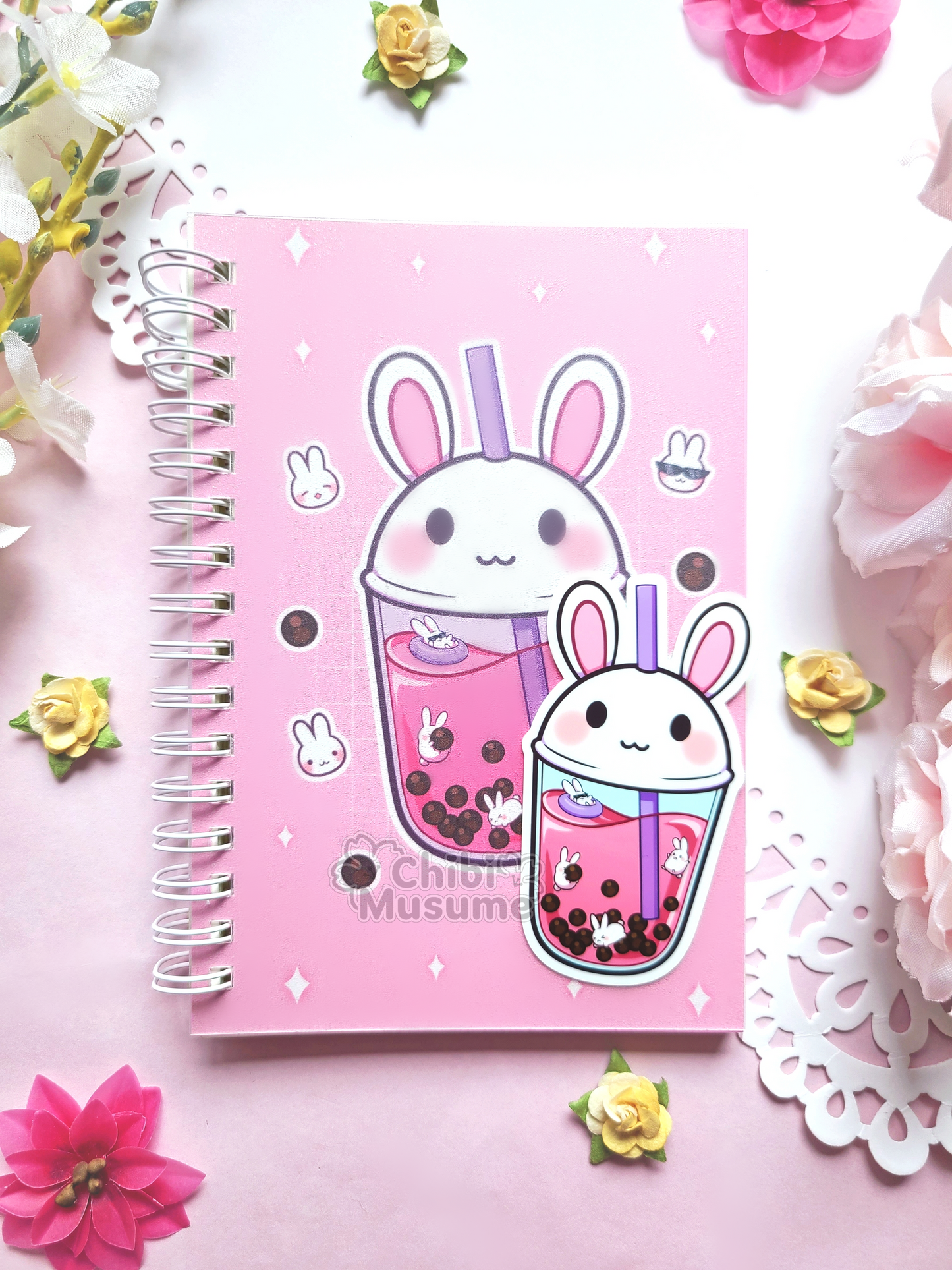 Bubble Tea Bunny Boba Reusable Sticker Book