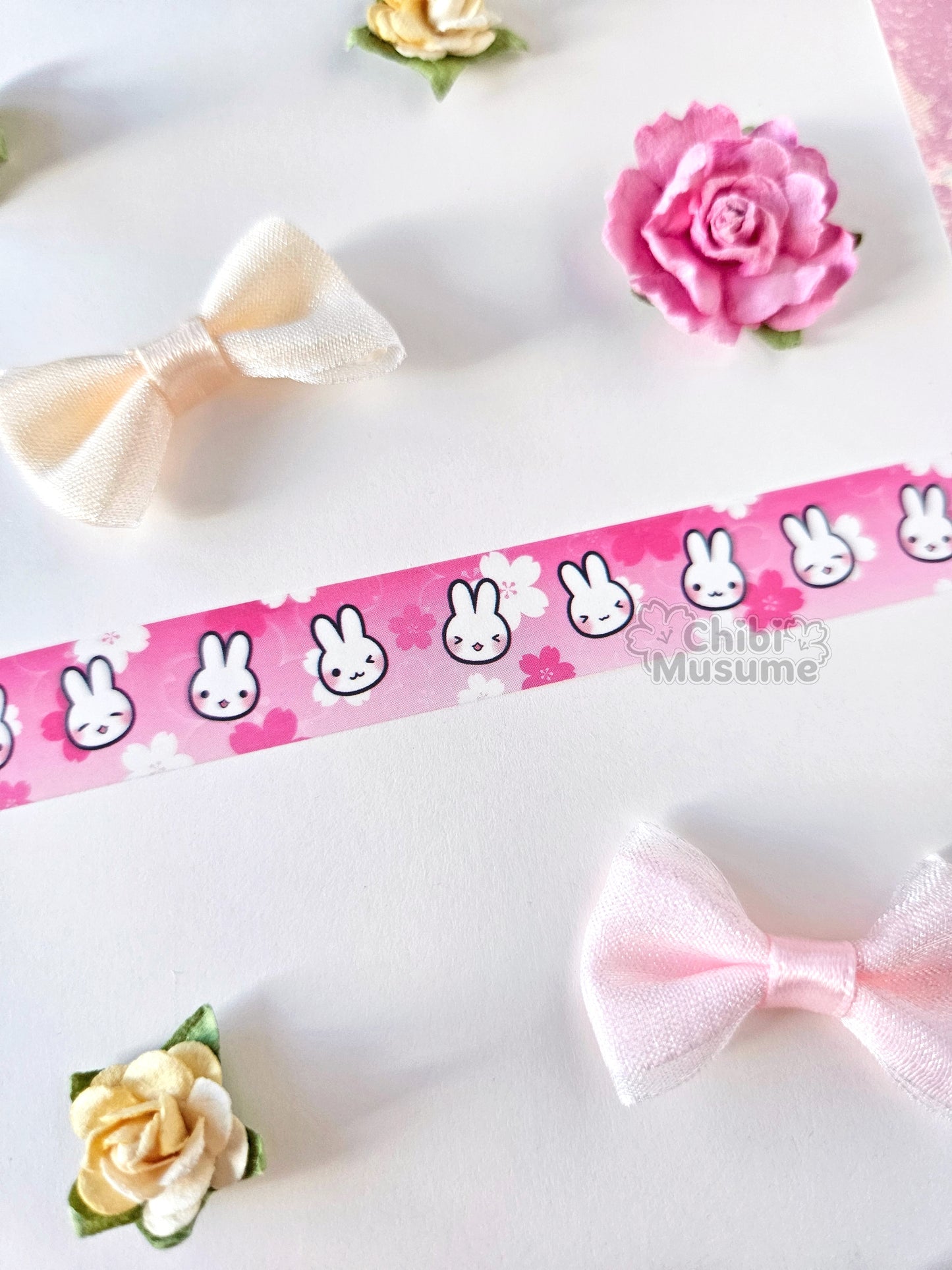 Pink Bunny Rabbit Sakura Washi Tape