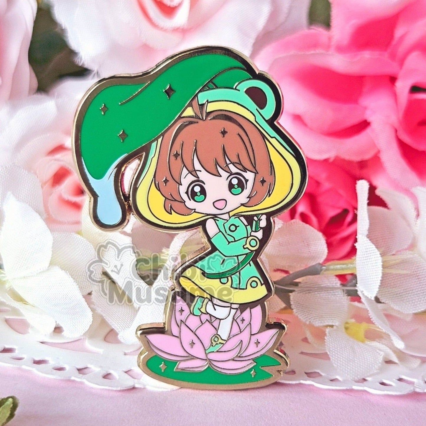 Frog Sakura Enamel Pin