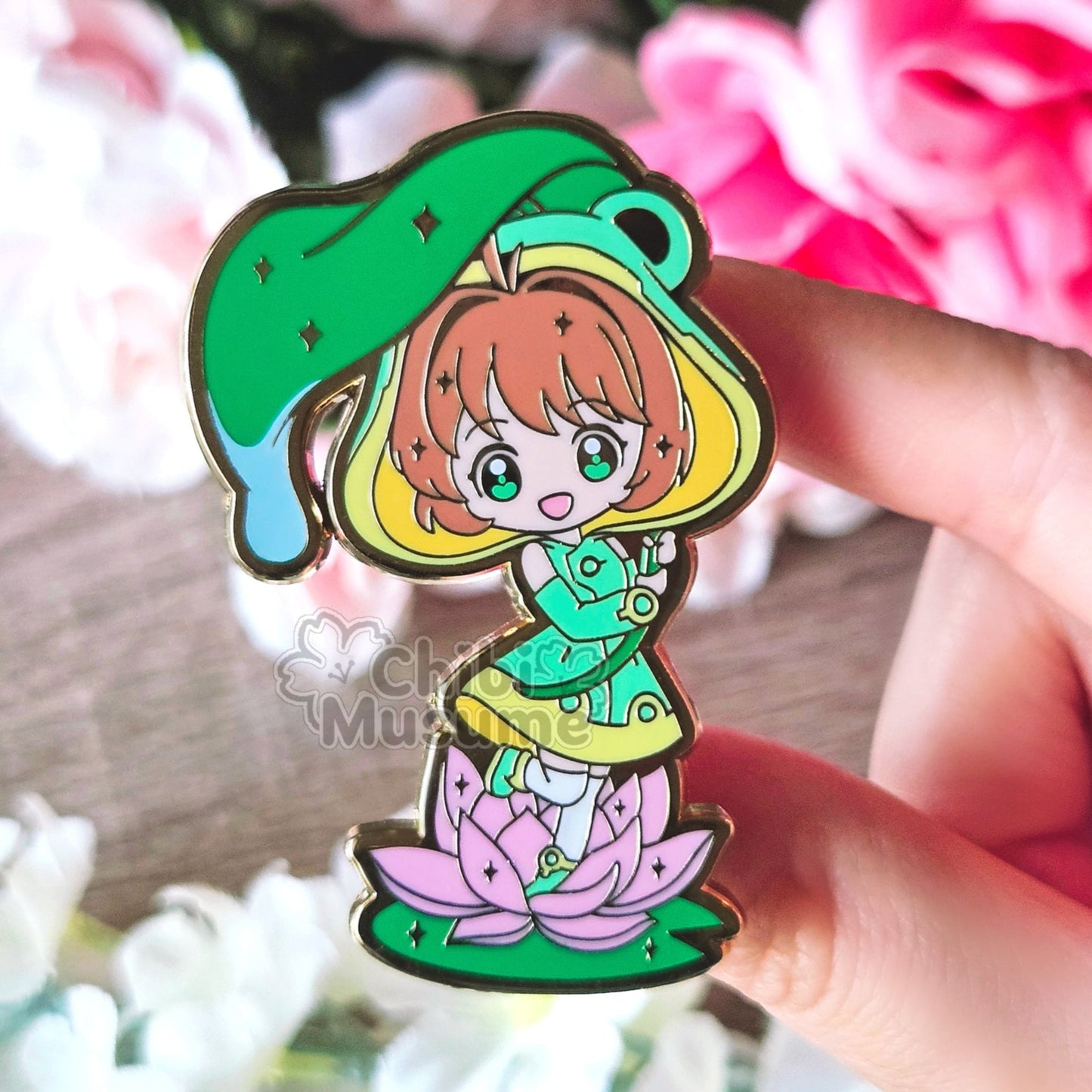 Frog Sakura Enamel Pin