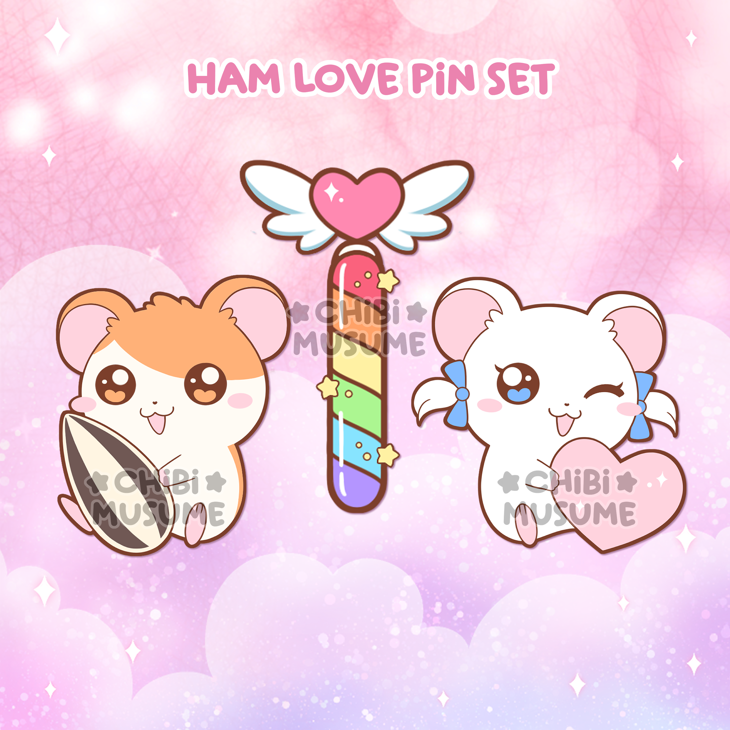 Ham Love Pin Set – ChibiMusume