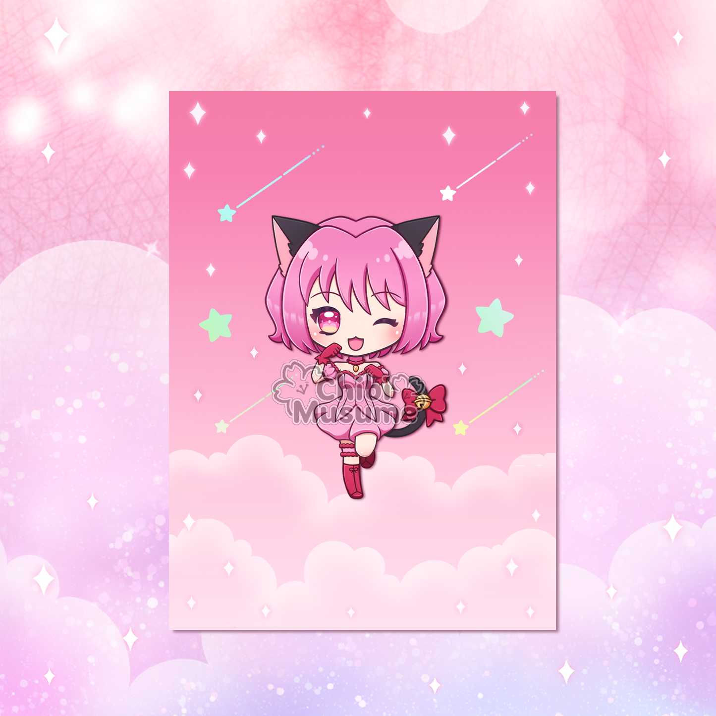 Strawberry Holographic 5x7 Art Print