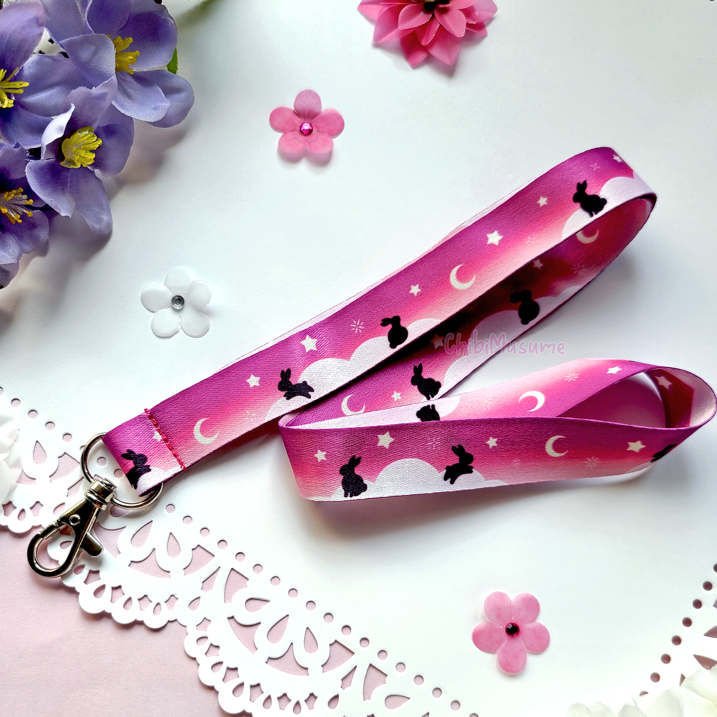 Starry Bunny Lanyard