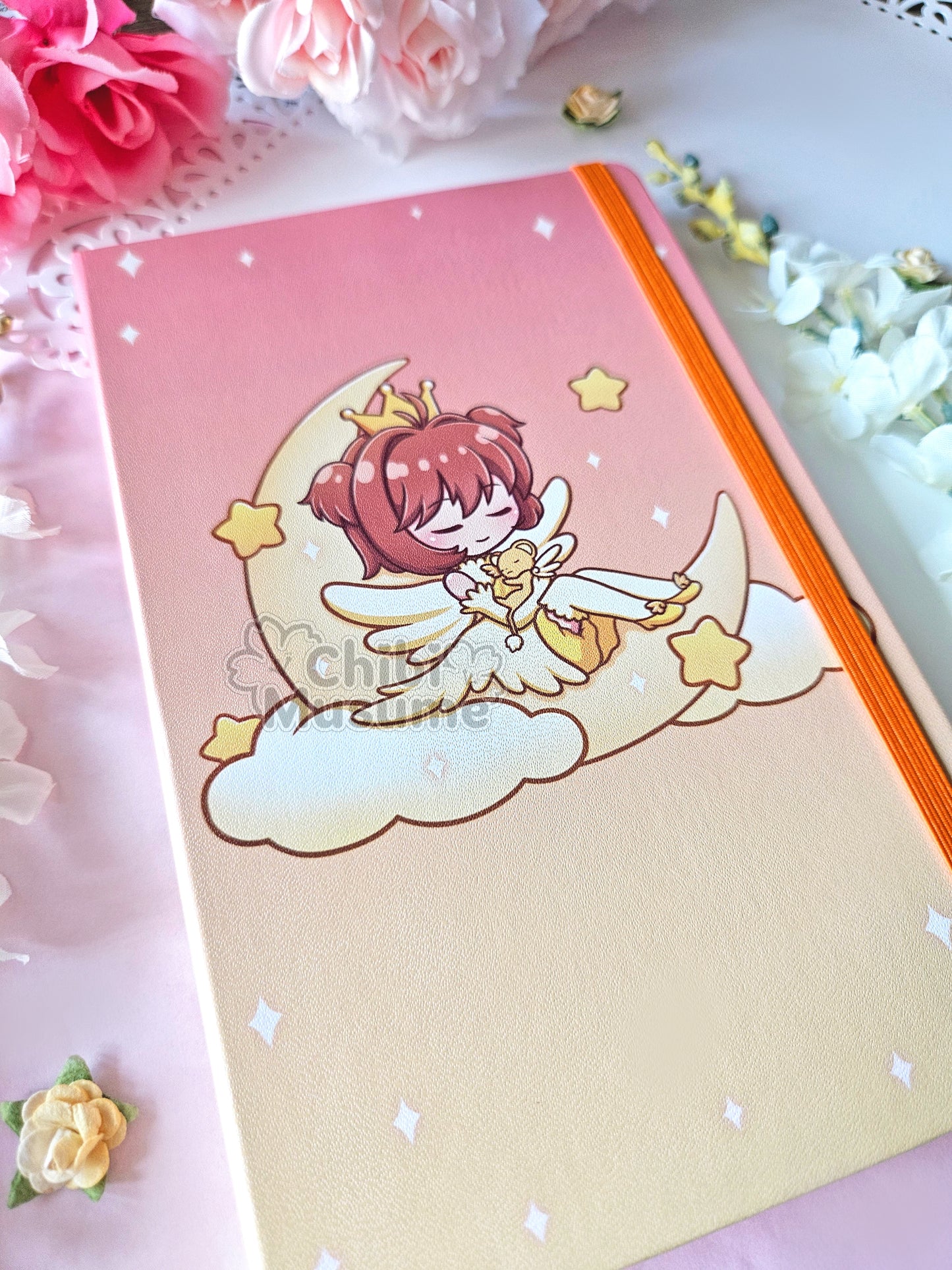 Sleeping Sakura Leatherette Notebook