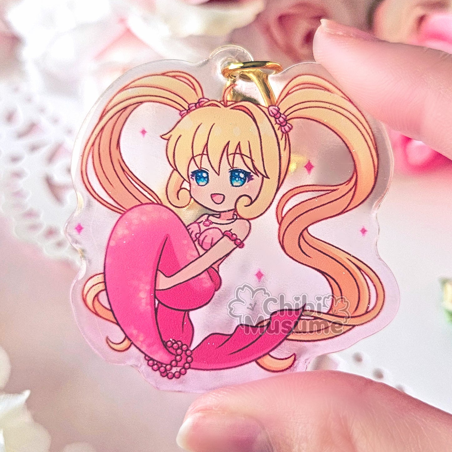 Mermaid Princess Acrylic Charm Set