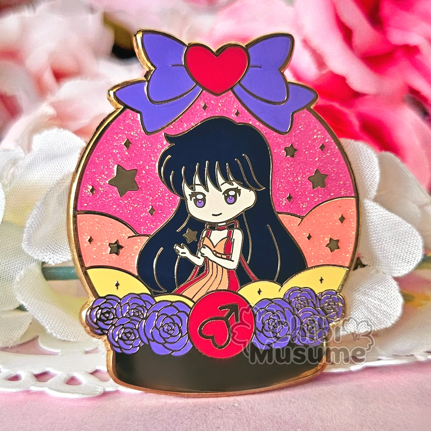 Mars Princess Snow Globe Enamel Pin