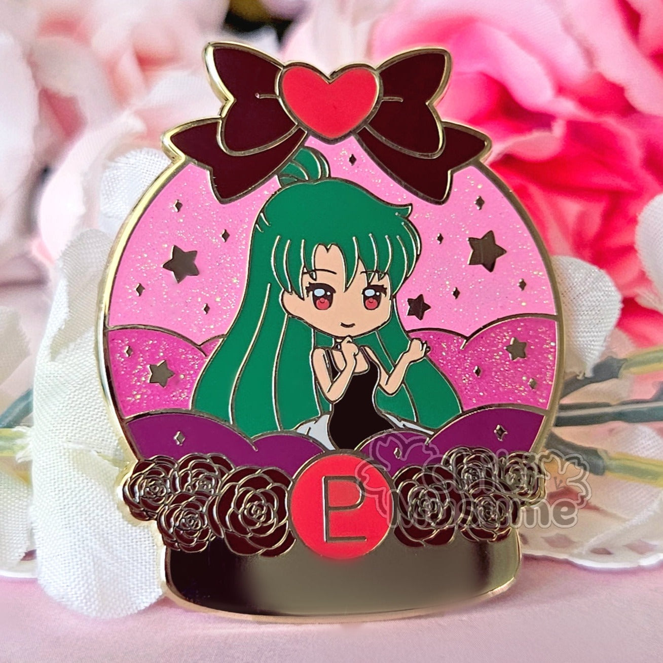 Pluto Princess Snow Globe Enamel Pin