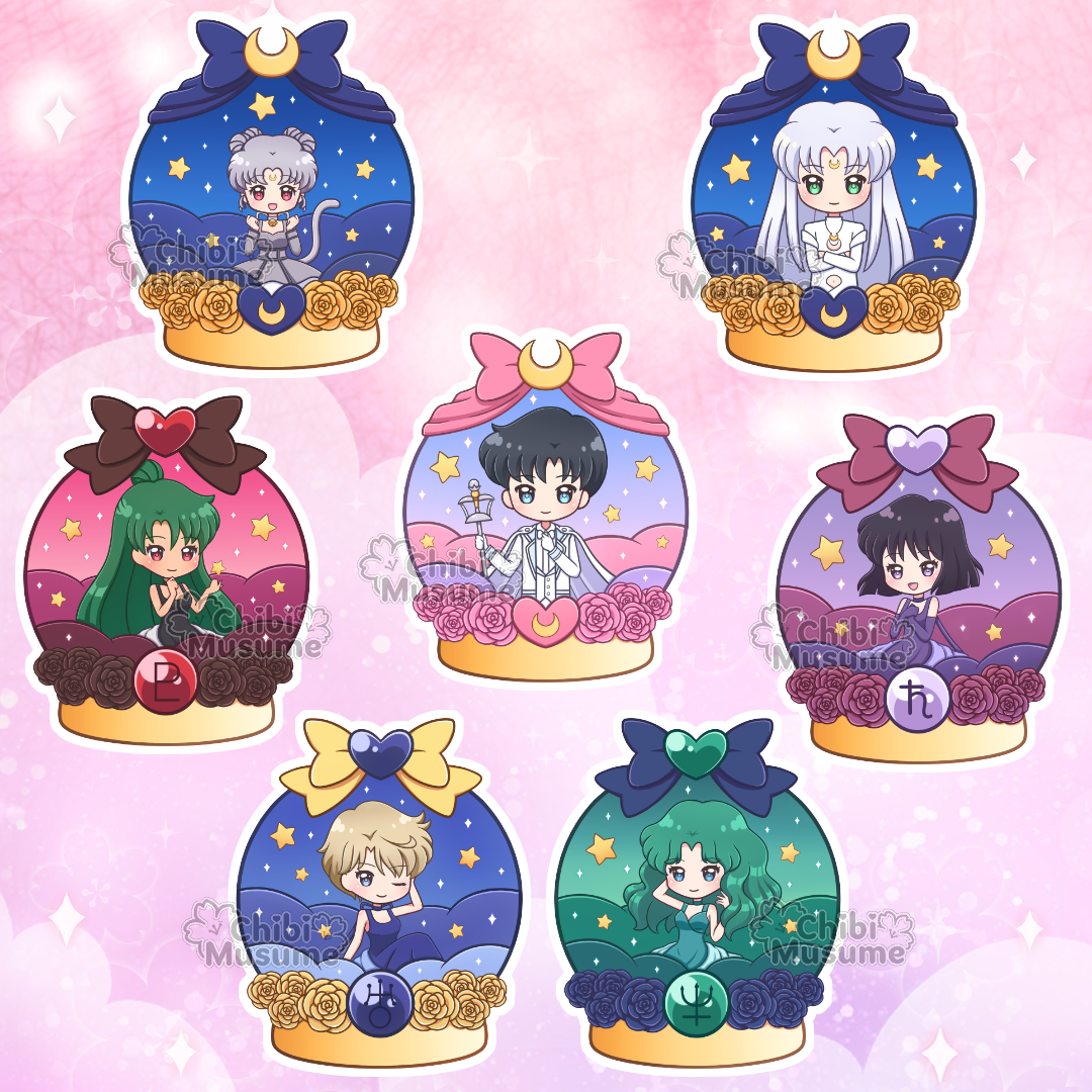 Outer Snow Globe Sticker Set