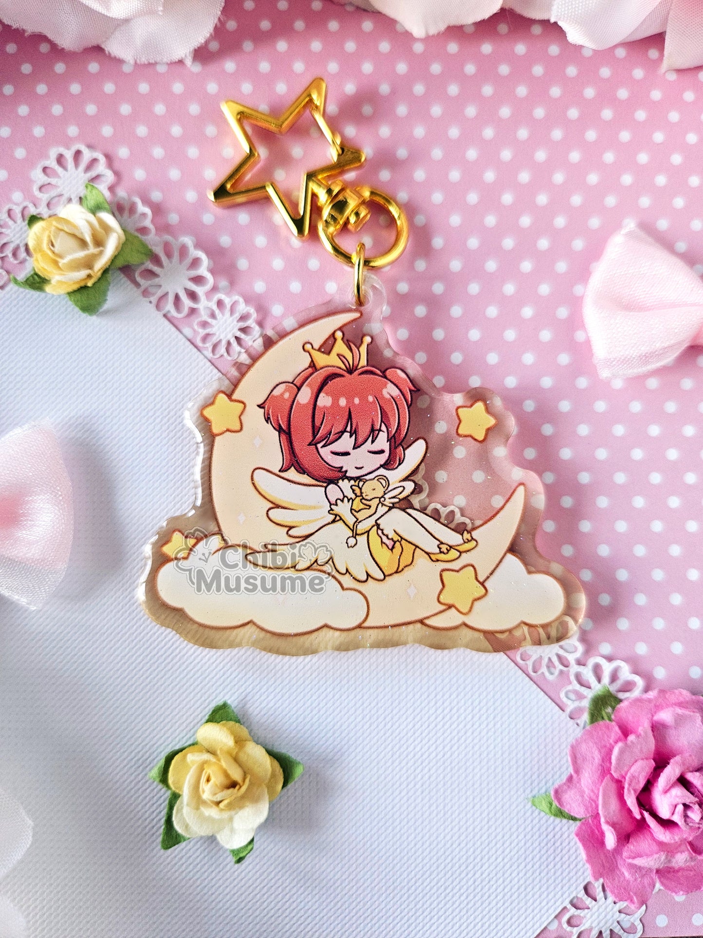 Sleeping Sakura Acrylic Charm