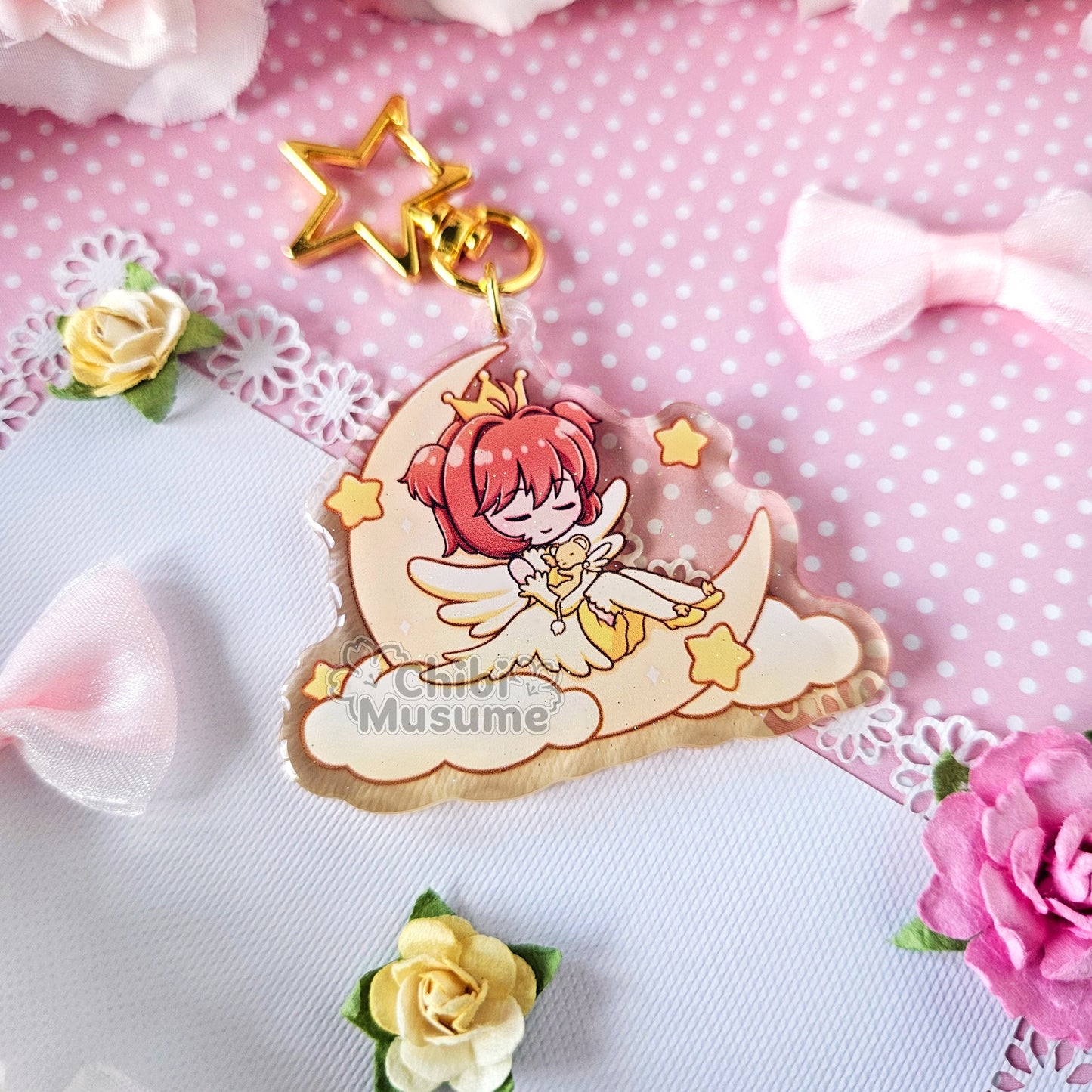Sleeping Sakura Acrylic Charm