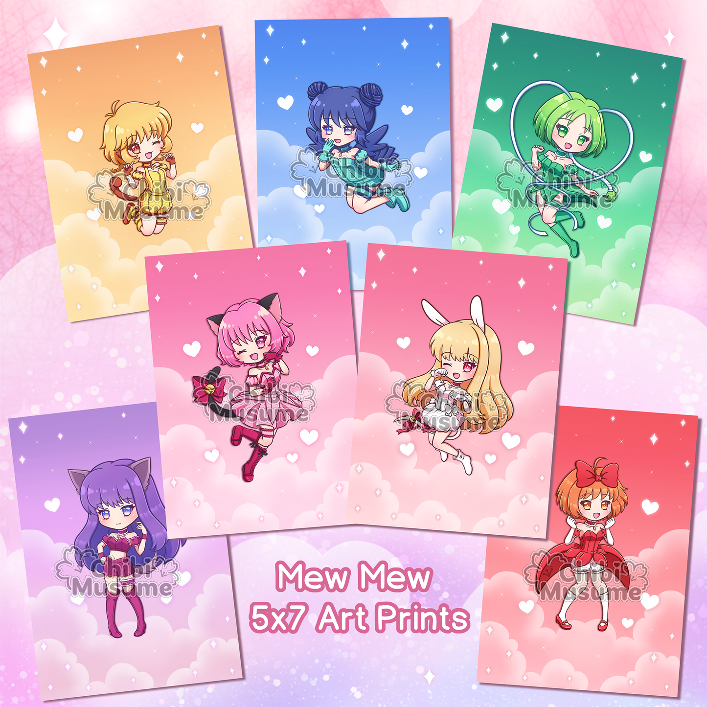 Mew Mew 5x7 Art Prints