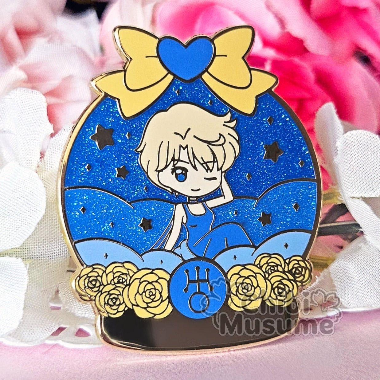 Uranus Princess Snow Globe Enamel Pin