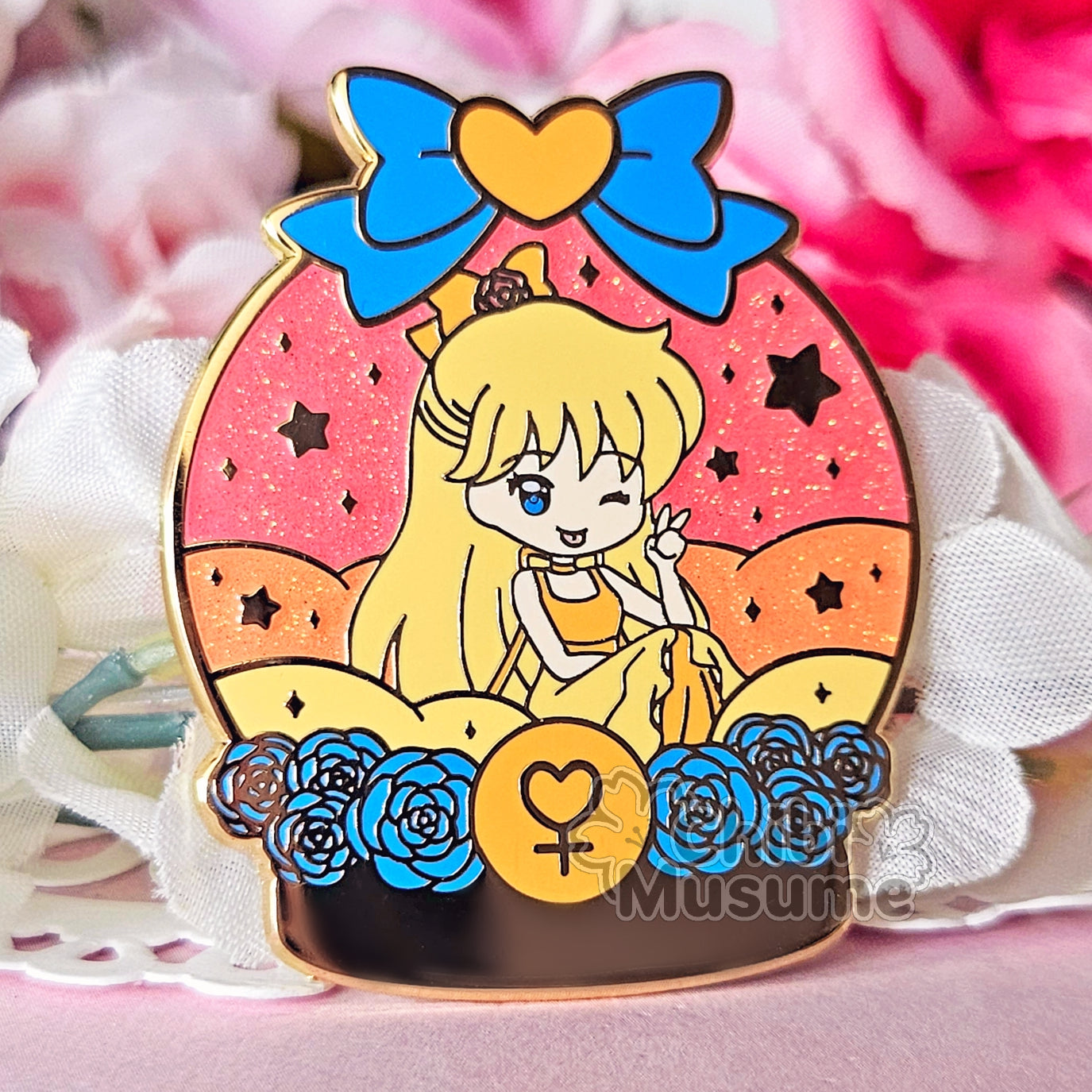 Venus Princess Snow Globe Enamel Pin