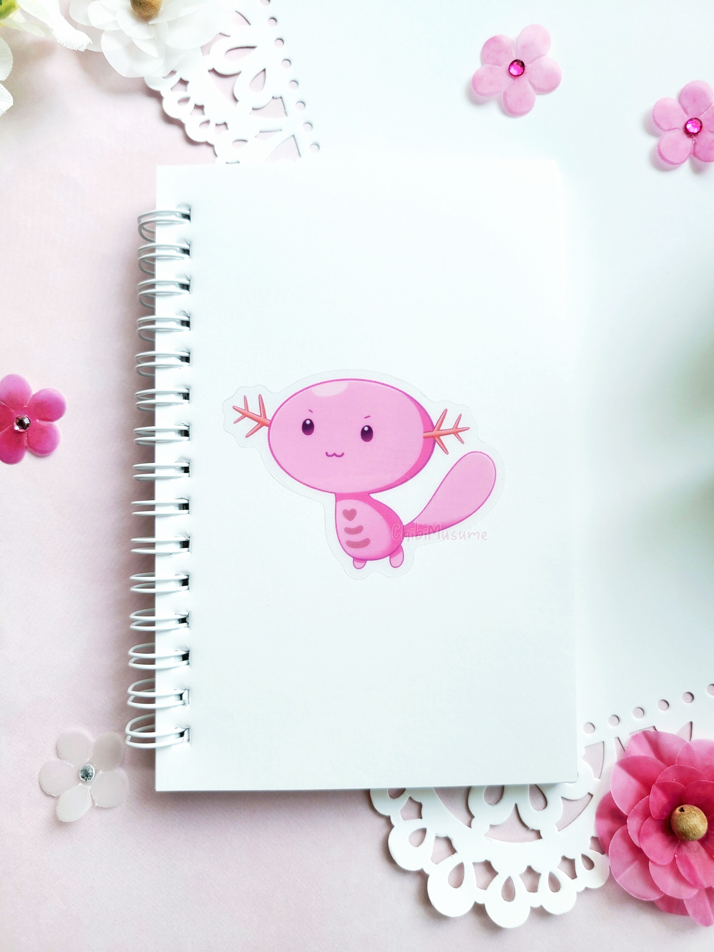 Blue/Pink Axolotl #194 Sticker