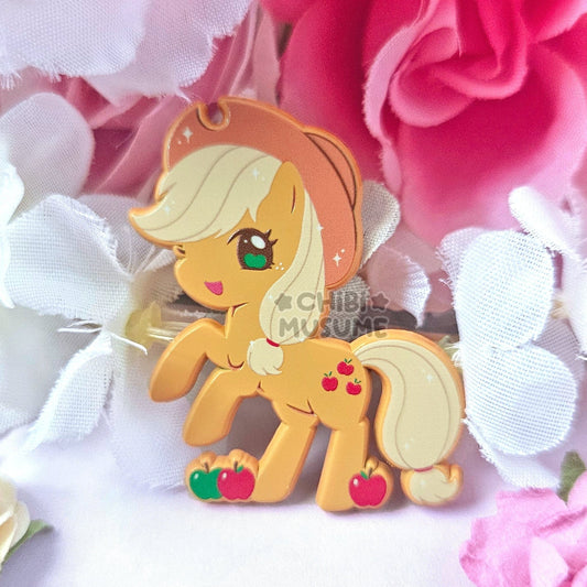 Apple J Dyed Enamel Pin