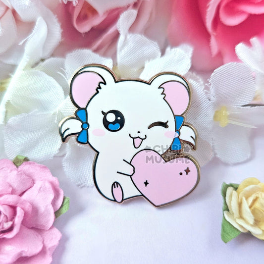 Bow Hamster Enamel Pin