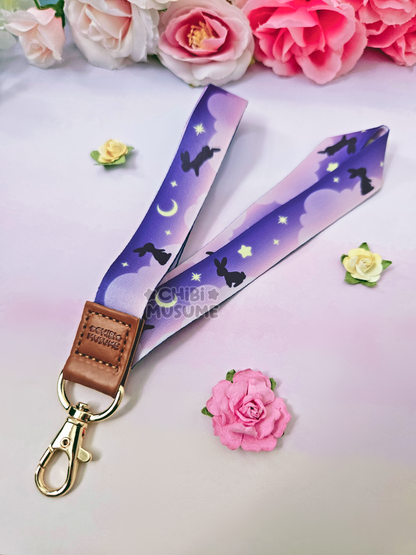 Purple Starry Bunny Lanyard