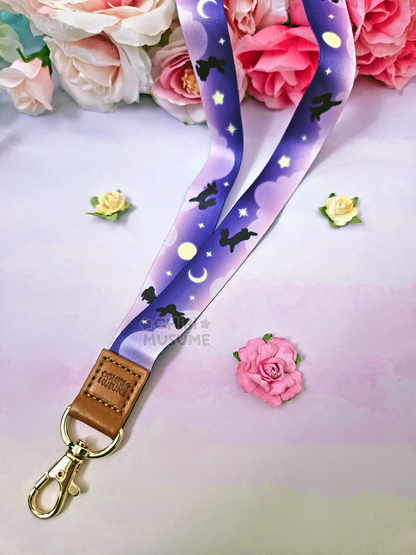 Purple Starry Bunny Lanyard