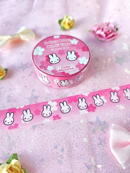 Pink Bunny Rabbit Sakura Washi Tape