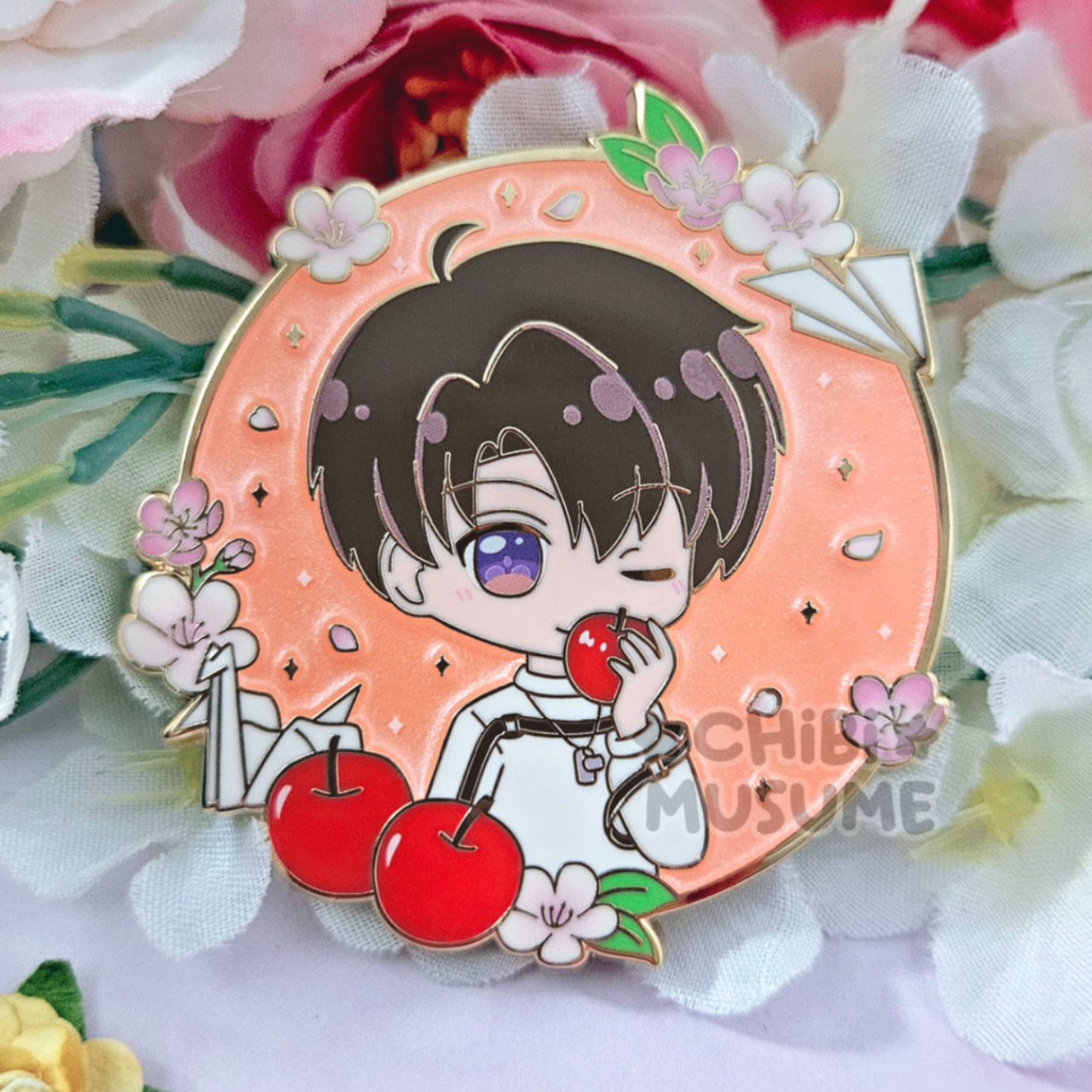 Cal Floral Frame Enamel Pin