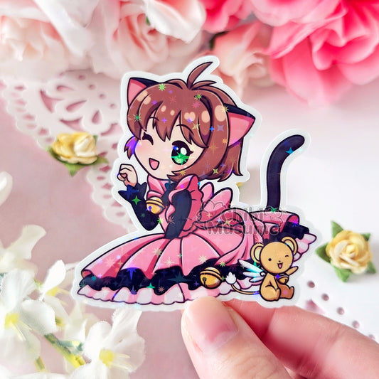 Cat Sakura Sticker