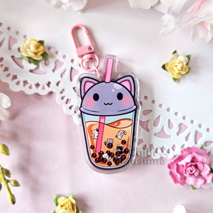Cat Bubble Tea Shaker Charm