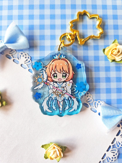 Sakura Clear Dress Acrylic Charm