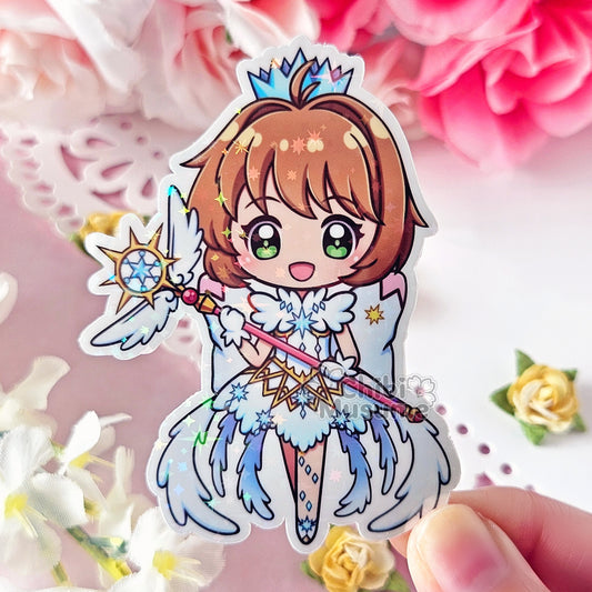 Clear Sakura Opening Dress Sticker