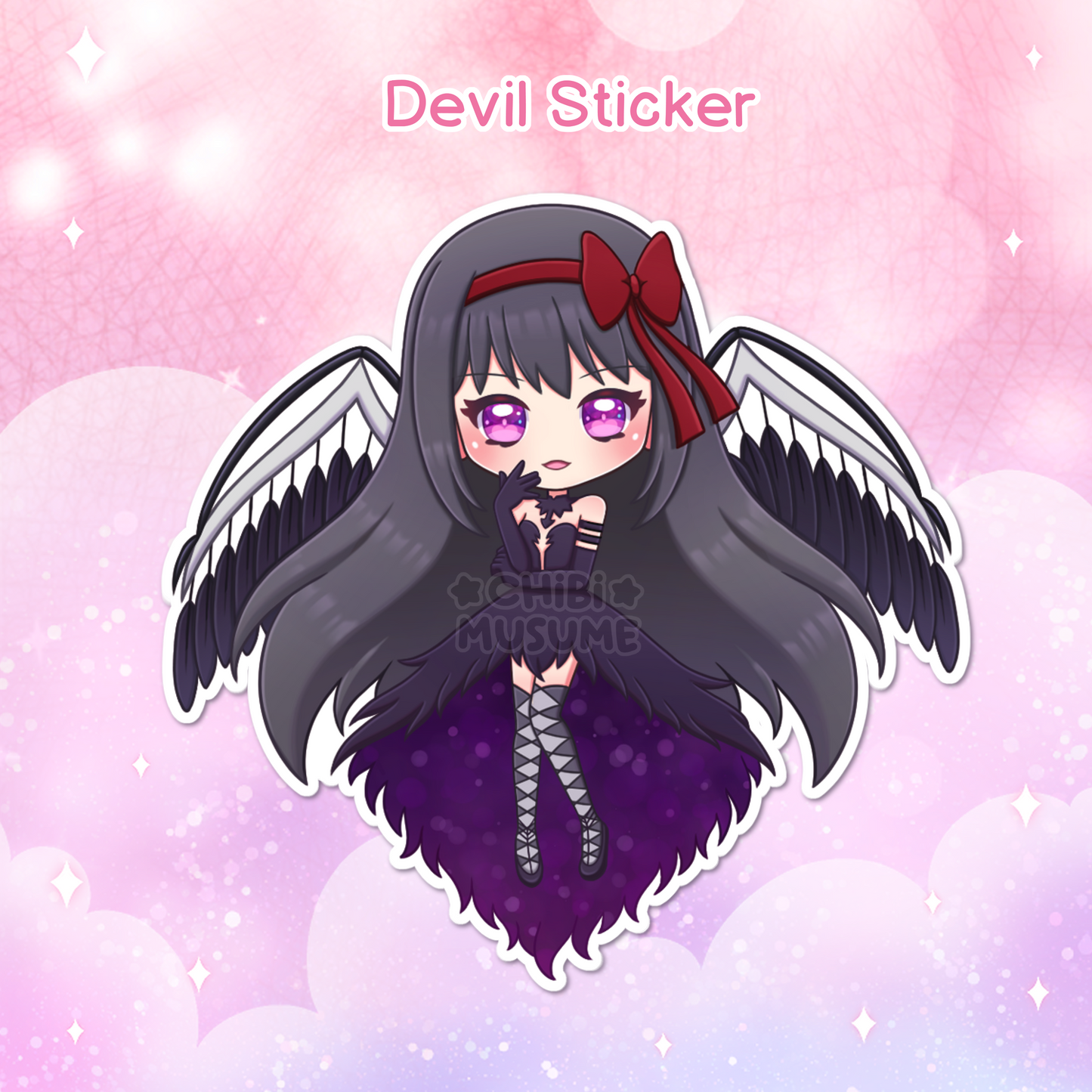 Devil Holographic Sticker