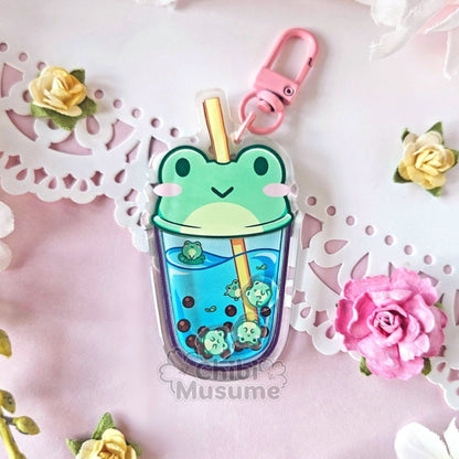 Frog Bubble Tea Shaker Charm