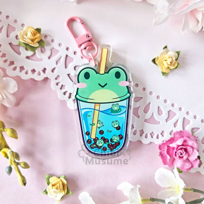 Frog Bubble Tea Shaker Charm