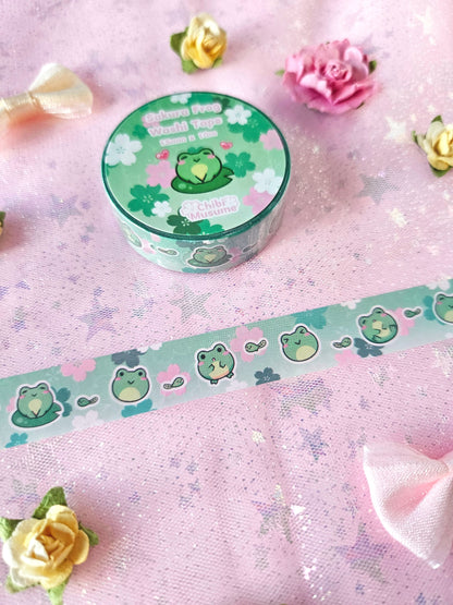 Cute Frog and Tadpole Sakura Washi Tape