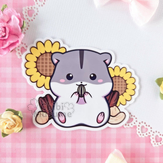 Cute Snacking Hamster Sticker