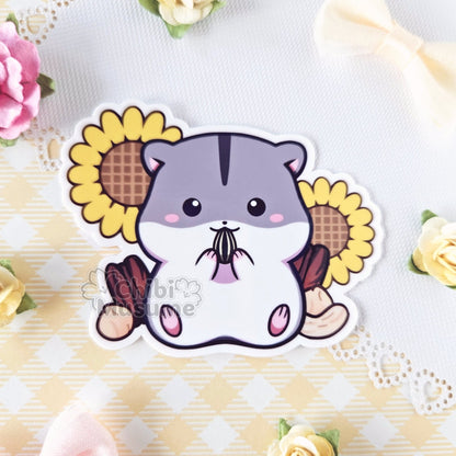 Cute Snacking Hamster Sticker