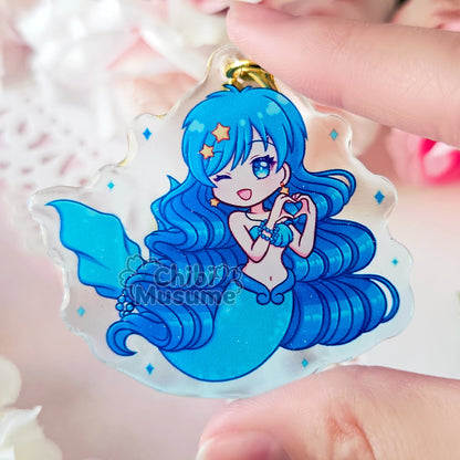 Mermaid Princess Acrylic Charms