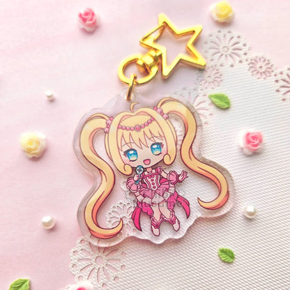 Magical Maiden Pink Pearl Acrylic Charm