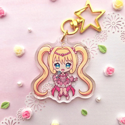 Magical Maiden Pink Pearl Acrylic Charm