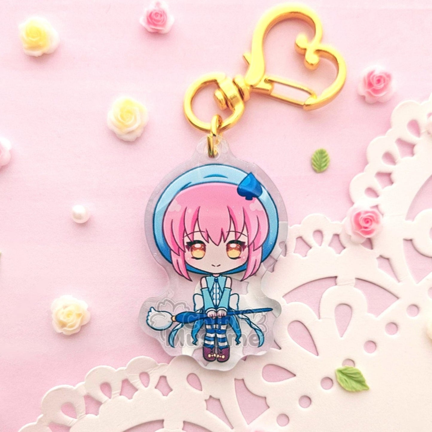 Magical Maiden Spade Acrylic Charm