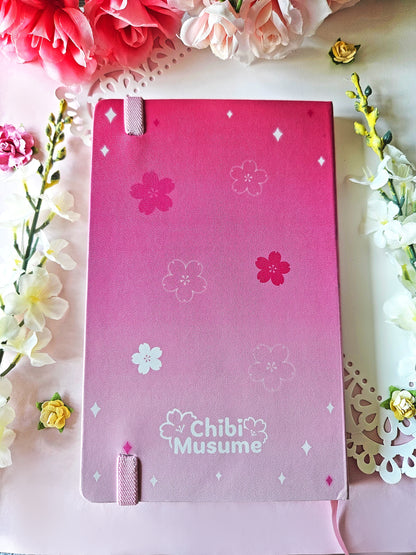Cat Sakura Leatherette Notebook