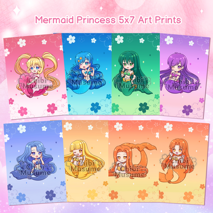 Mermaid Princess 5x7 Art Prints
