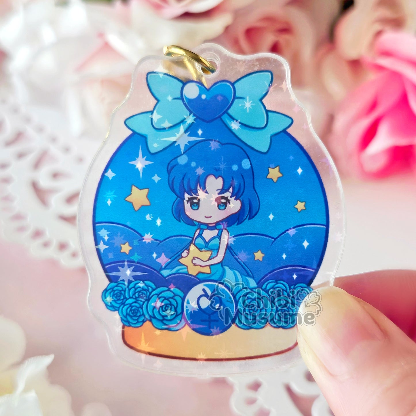 Mercury Princess Snow Globe Acrylic Charm