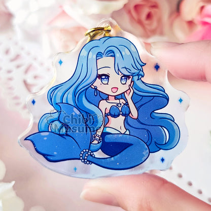 Mermaid Princess Acrylic Charms