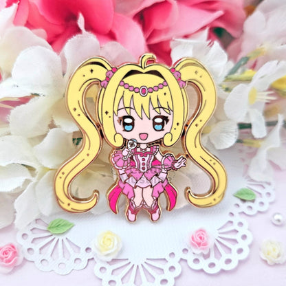 Magical Maiden Pink Pearl Enamel Pin
