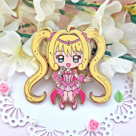 Magical Maiden Pink Pearl Enamel Pin