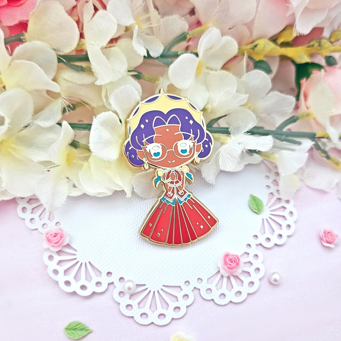 Magical Maiden Rose Bride Enamel Pin